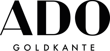 a black and white logo with the words,'ado gold and gold
