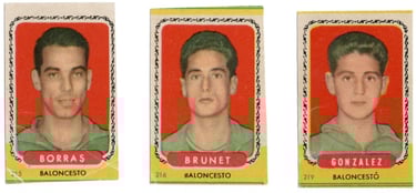 Rare Spanish Baloncesto Chromos Basketball Antiguo