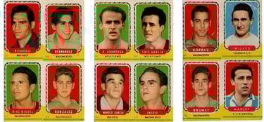 1956 Campoenes Cromos sheet uncut Baloncesto cards Rare