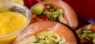 SR5 Fresh Diet Roll $19.99 - no rice, salmon avocado, cucumber, carrot, beet, lettuce