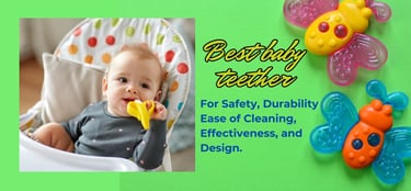 a cute baby with teether