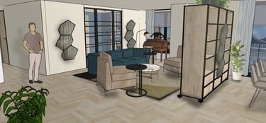 3D visual of a sustainable yet luxurious home