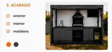ACABADO PERSONALIZABLE, EXTERIOR, INTERIOR Y MOBILIARIO