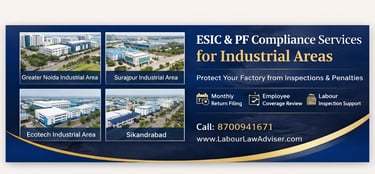 ESI and PF Compliance Adviser in Greater Noida Industrial Area, Surajpur Industrial Area, Ecotech