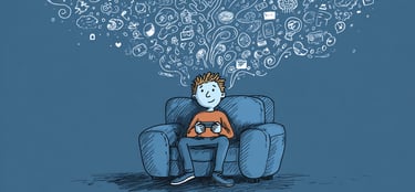 a boy sitting on a couch with a video game controller
