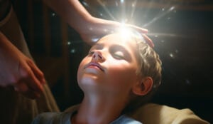 sesión de reiki con las manos