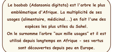 Texte présentant le baobab