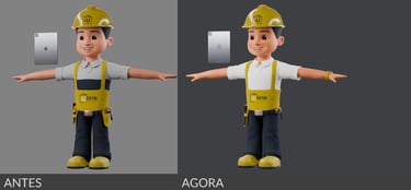 mascote 3D personagem 3D