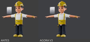 mascote 3D personagem 3D