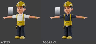 mascote 3D personagem 3D