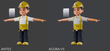 mascote 3D personagem 3D