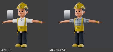 mascote 3D personagem 3D