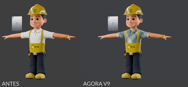 mascote 3D personagem 3D