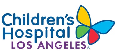 Children&amp;amp;amp;amp;amp;amp;#x27;s Hospital Los Angeles logo featuring a colorful butterfly emblem.