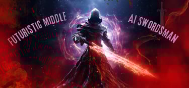 Futuristic Middle AI Swordsman