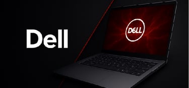 Ordinateur portable Dell professionnel avec écran LED rouge et design sobre – laptop Dell fiable pou