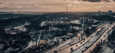 Fotografija Vilniuje iš drono skrydžio