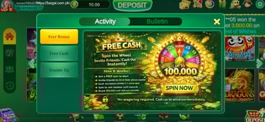 Jeeto Slots online slot game in Pakistan with bind bonus and spin rewards