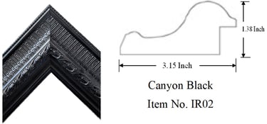 Canyon Black Picture Frame Item No. IR02