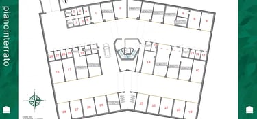 Planimetria del piano interrato di Case Nove, nuovo intervento residenziale del Gruppo Findonati a Cremona