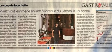 Shiraz vous emmène en Iran depuis Lausanne