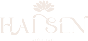 Logo Hái Sen Création avec une fleur de lotus