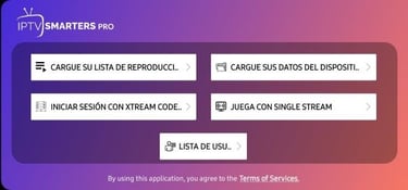 Iniciar sesión con Xtream code