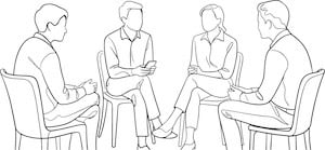 Group of people learning together