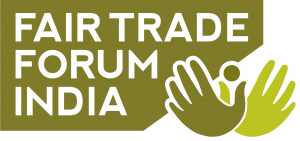 Fair Trade Forum India logo featuring green hand icons representing ethical labor and sustainability.