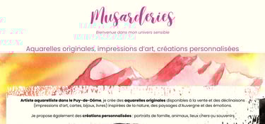Vente d'aquarelles originales cartes, impression d'art, livre, bijoux