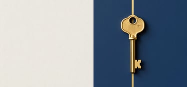 Elegant navy blue and gold minimalist logo of Carte Blanche on a white background.