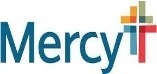 Official Mercy Health logo featuring blue text and a colorful geometric cross symbol.