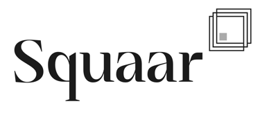 a square logo with a square frame and a square frame