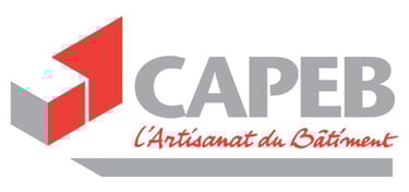 Le logo de la CAPEB : Confédération de l'Artisanat et des Petites Entreprises du Bâtiment