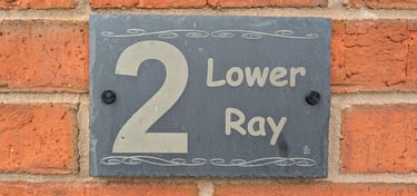 Bespoke engraved slate house sign by UK Woodpeckers