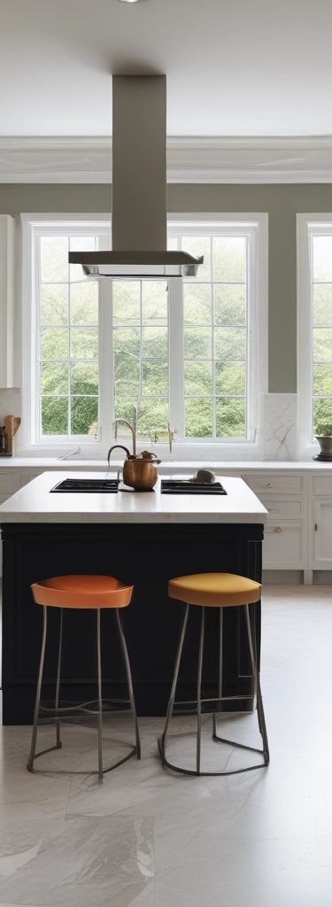 Before and after shots of a freshly renovated kitchen with modern fixtures.