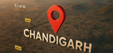chandigarh location pin on map