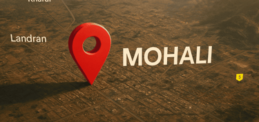 mohali location pin on map
