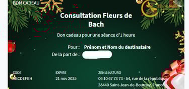 bon cadeau 1ere seance fleurs de bach