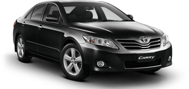 a black and white toyota camry