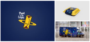 Planet Of The Crepes logo design
