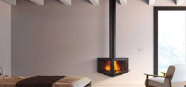 chimenea de leña rocal vertex