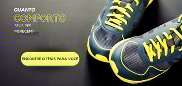 Ideias de banner para tênis - Conforto
