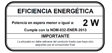 Etiqueta NOM-032-ENER-2019