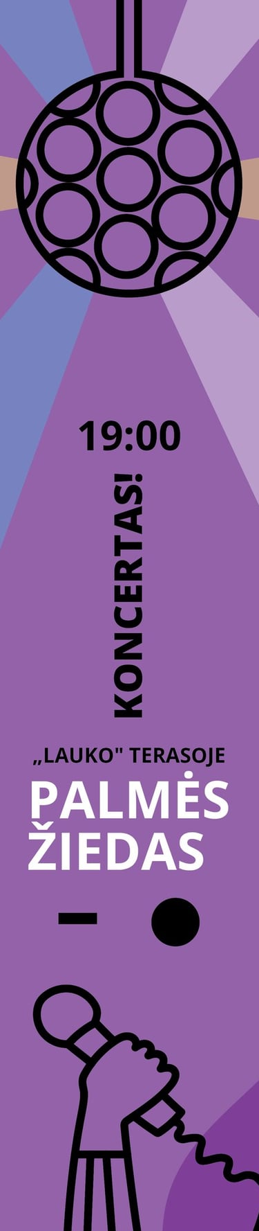 Banner 5. It is written on it: Concert. Palm tree ring