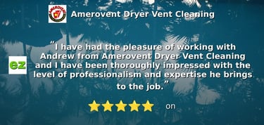5 star review for dryer vent cleaning