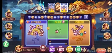 Dragon vs Tiger 3patti Land