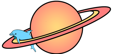 Saturn with a dolphin 