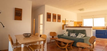 salon avec vues mer dans notre maison a lanzarote