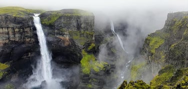 Háifoss in the southern highlands of Iceland